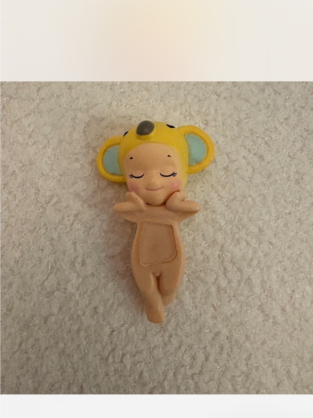 Yellow Koala Baby Doll Rattle - Soft Sensory Teether